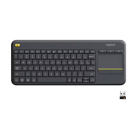 Refurbished Logitech K400 Plus Wireless Touch Keyboard Dark Gray